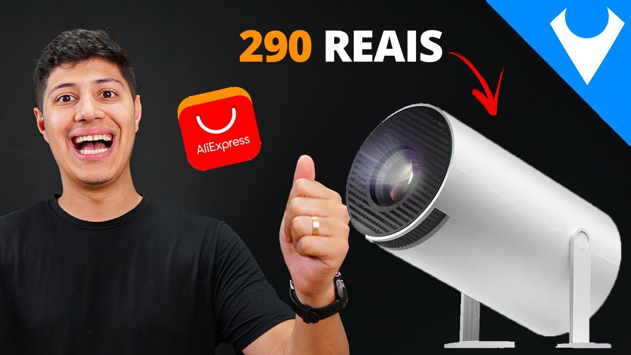 Comprei o PROJETOR de 290 REAIS do AliExpress! CINEMA em CASA!